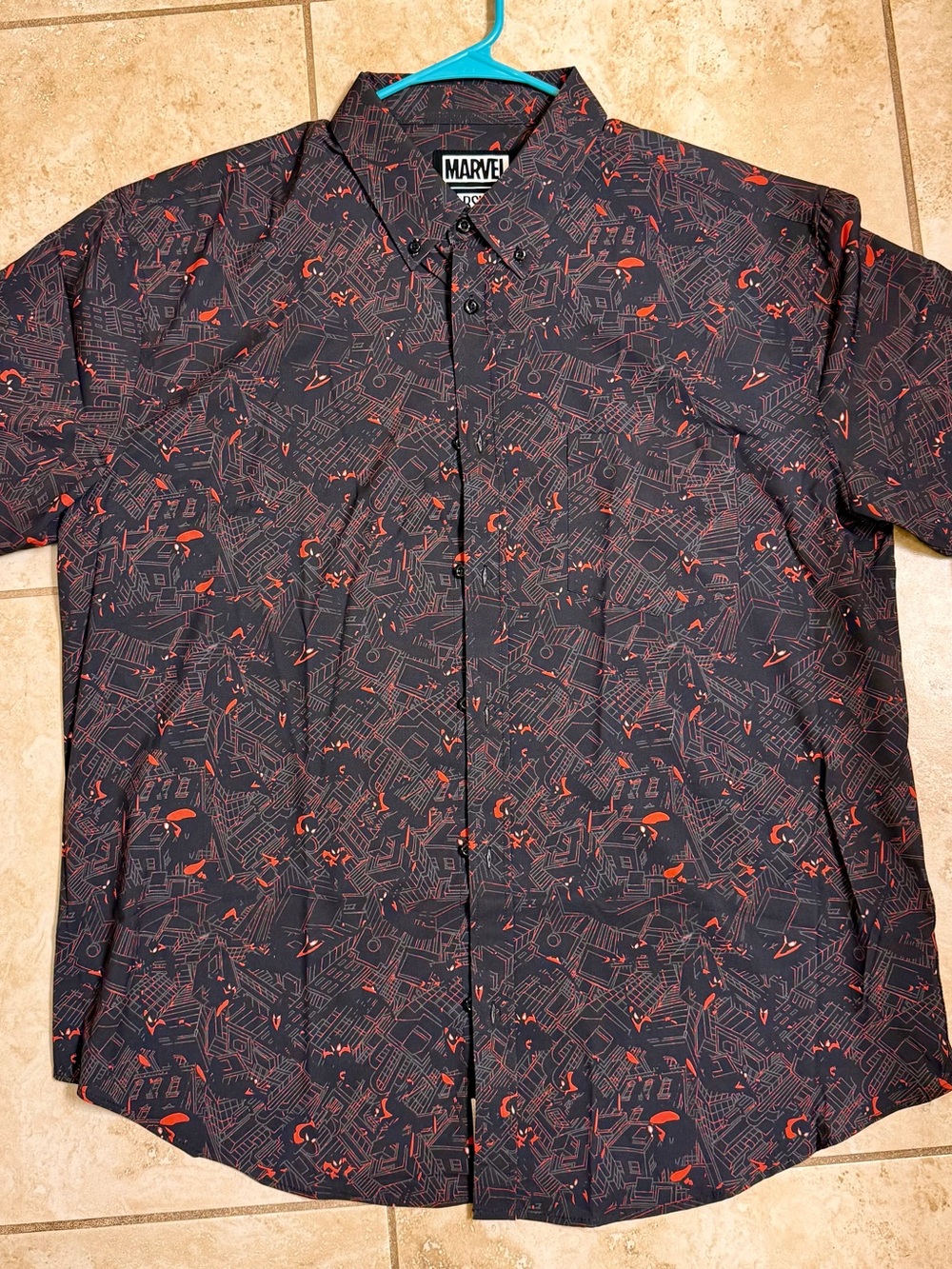 RSVLTS Black Button-Down Shirt spiderman XXL